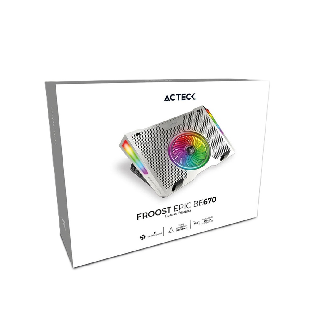 Base Enfriadora Acteck Froost Epic BE670 Para Laptop 15.6" Con 1 Ventilador