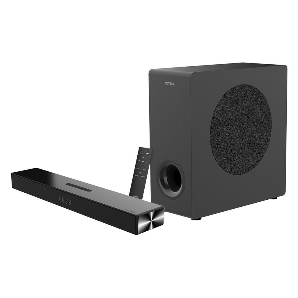 Barra De Sonido Con Subwoofer Acteck Dynamic Thin BS600 Bluetooth 3.5 mm USB HDMI