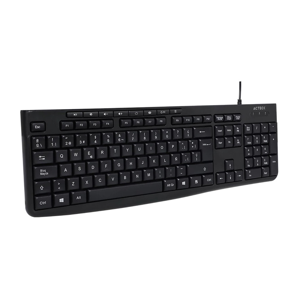 Teclado Estandar Acteck Inspire Prime TA222 Alámbrico USB Español