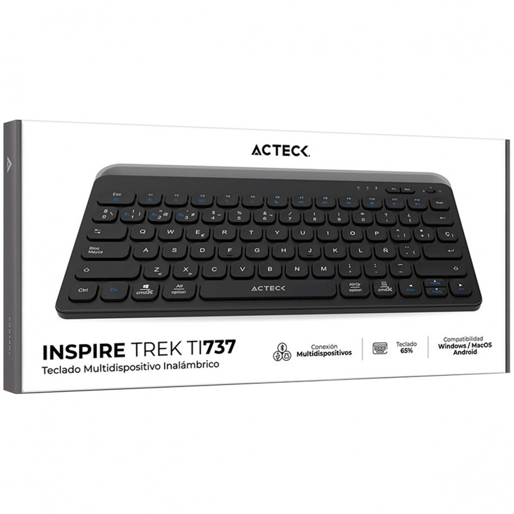 Teclado Acteck Inspire Trek TI737 65% RF Inalámbrico Bluetooth Español