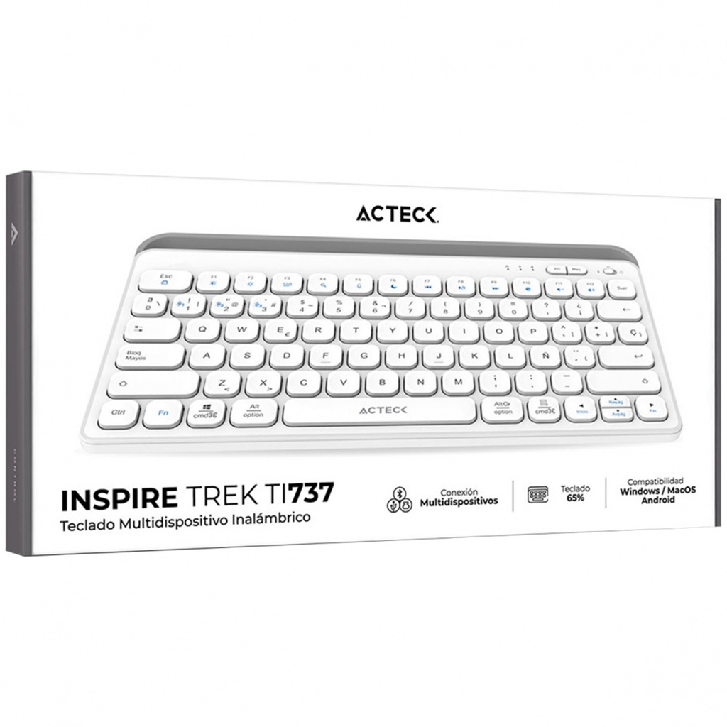 Teclado Acteck Inspire Trek TI737 65% RF Inalámbrico Bluetooth Español
