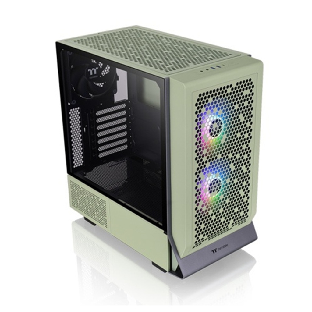Gabinete Thermaltake Ceres 300 TG ARGB Matcha Green Midi-Tower ATX/EATX/Micro-ATX/Mini-ITX USB 3.0 sin Fuente 3 Ventiladores Instalados
