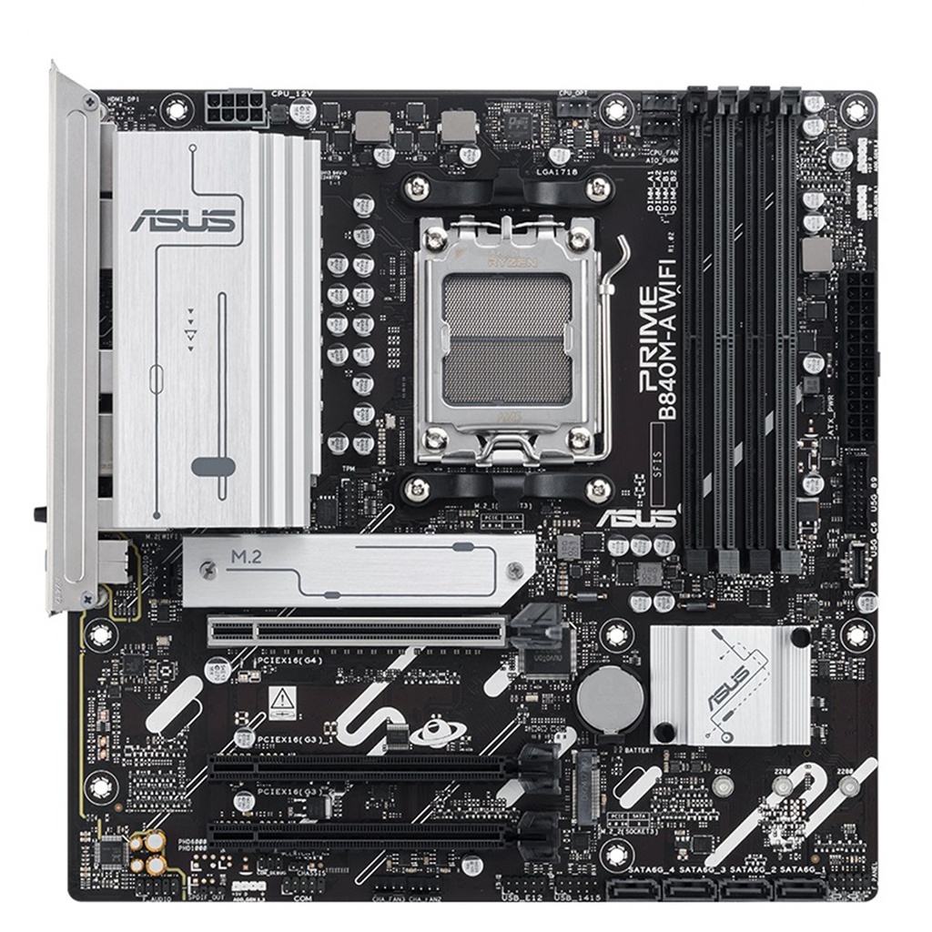 Tarjeta Madre Asus PRIME B840M-A WIFI S-AM5 4x DDR5 HDMI 2x DisplayPort PCI-e 4.0 Wifi 6e Micro ATX