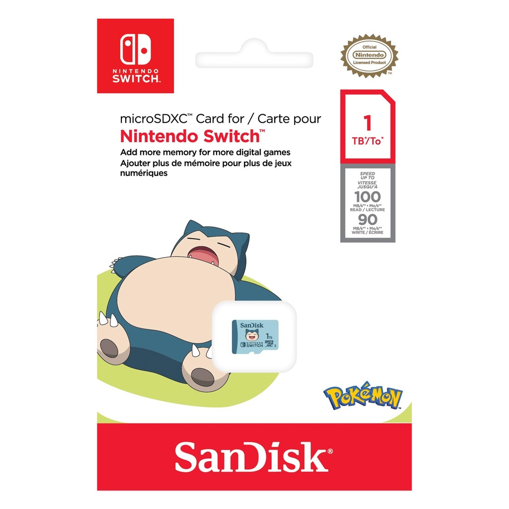 Memoria Flash SanDisk Snorlax 1TB MicroSDXC UHS-I Clase 10