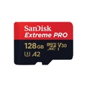 Memoria Flash SanDisk Extreme Pro 128GB MicroSDXC UHS-I Clase 10 Con Adaptador 