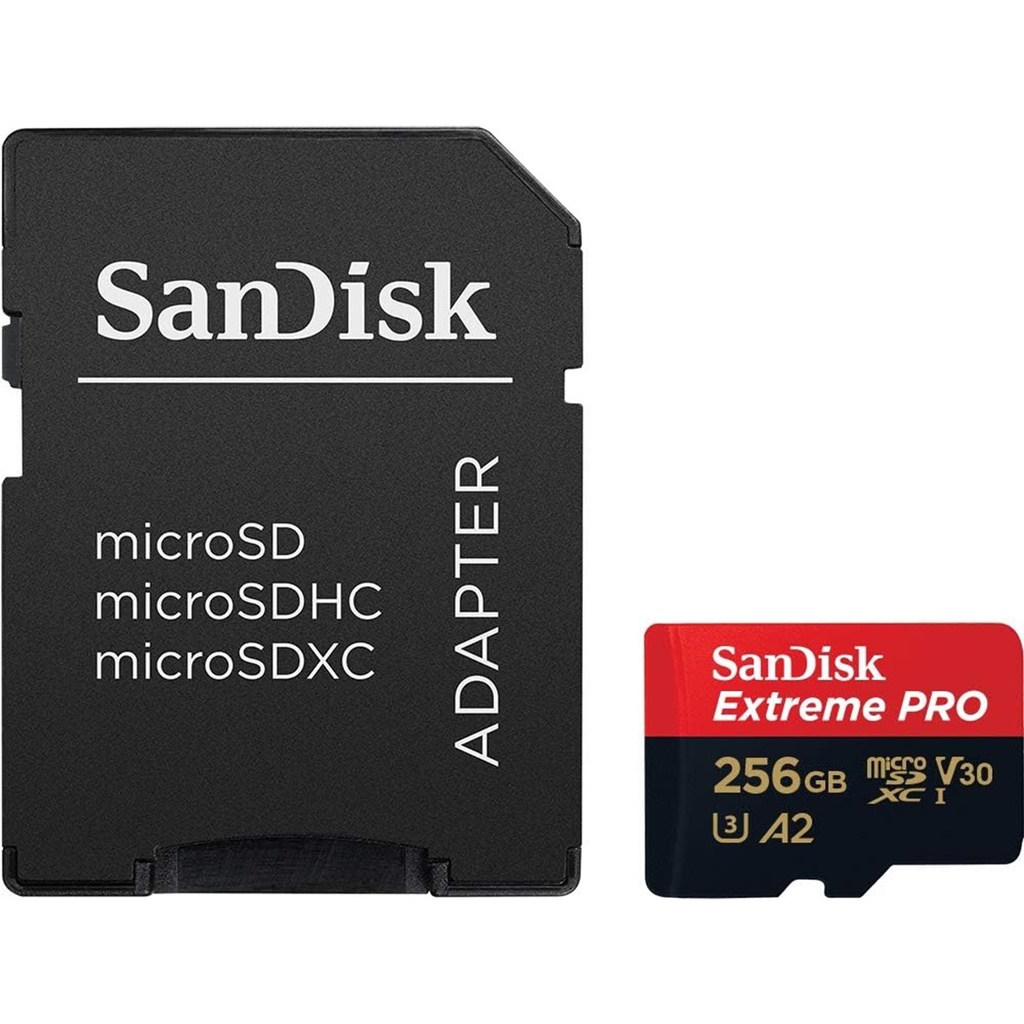 Memoria Flash SanDisk Extreme Pro, 256GB MicroSDXC UHS-I Clase 10, con Adaptador 