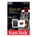 Memoria Flash SanDisk Extreme Pro, 256GB MicroSDXC UHS-I Clase 10, con Adaptador 
