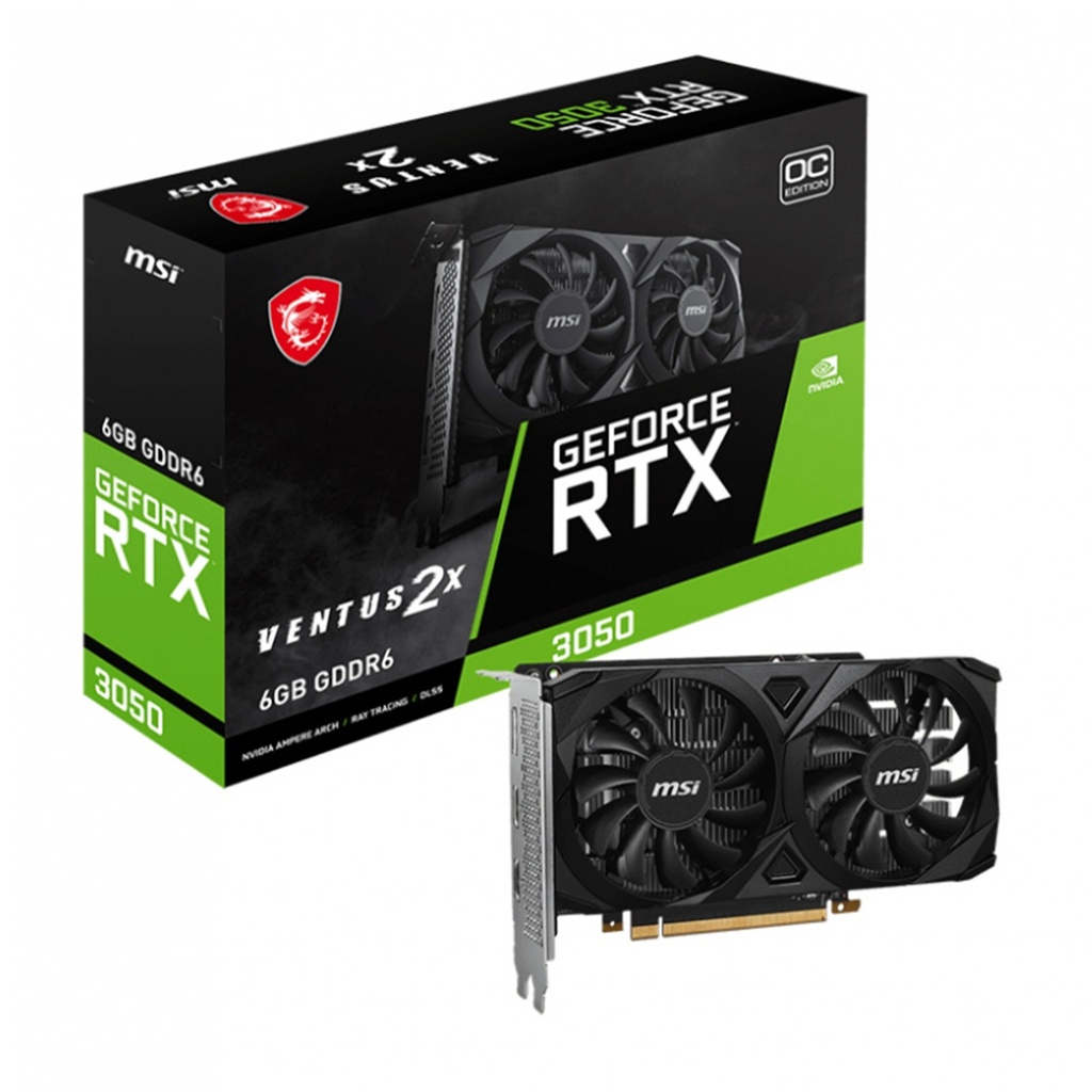 Tarjeta De Video MSI NVIDIA GeForce RTX 3050 VENTUS 2X 6G OC 6GB 96-bit GDDR6 PCI Express x8 4.0 