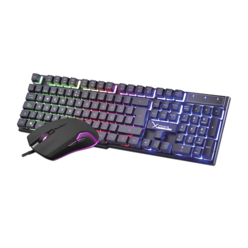 Kit de Teclado Estandar y Mouse Gamer Xzeal XST-201 USB RGB 