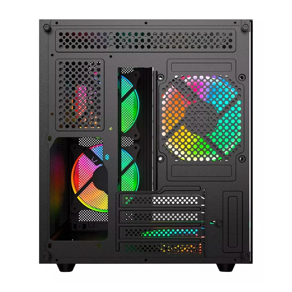 Gabinete Xzeal Cubo Cxi2 Soporta M-atx/itx Cristal Templado 3x Ventiladores ARGB