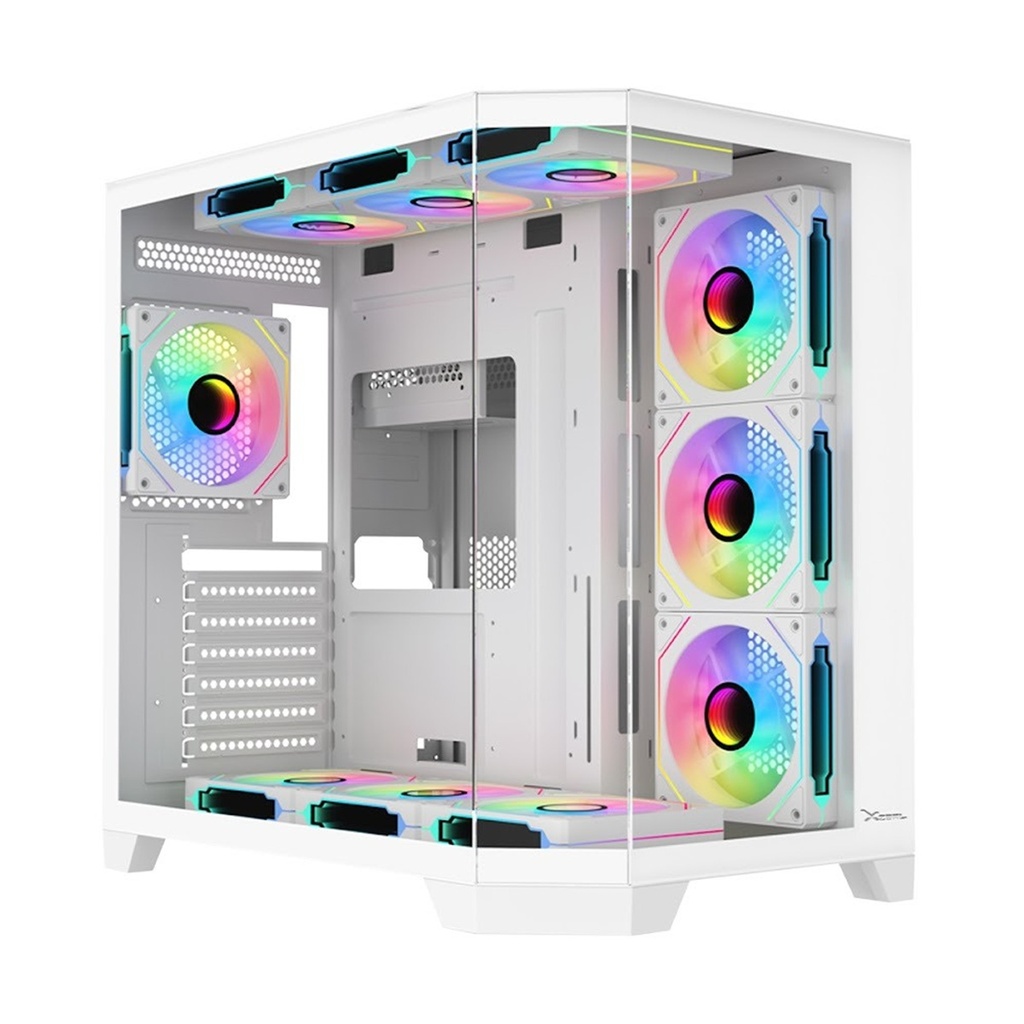 Gabinete Xzeal XZ150 Midi-Tower ATX/Micro-ATX USB 3.0 Sin Fuente 4 Ventiladores Instalados