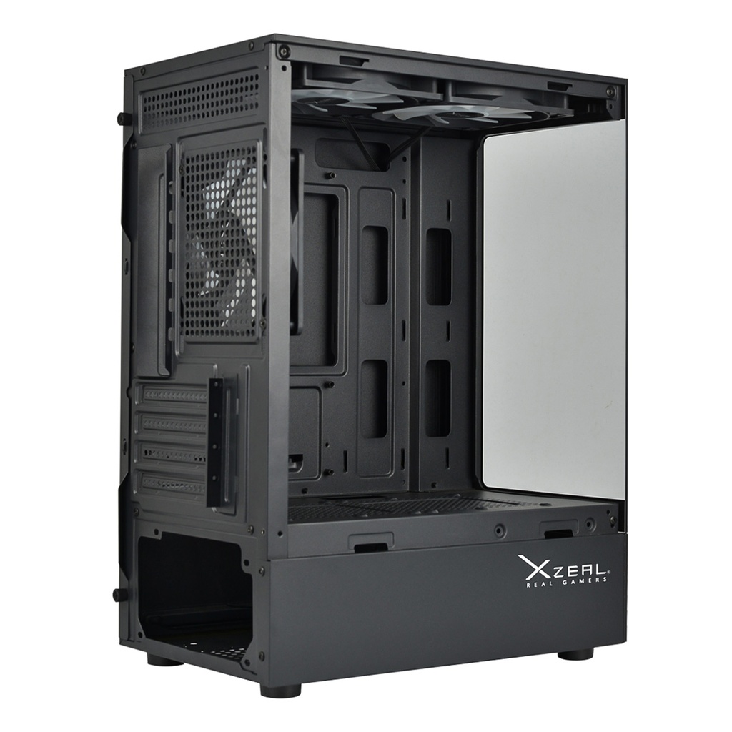 Gabinete xzeal x-zynergy m-atx/itx xzgazny1b espacios pci 4 espacios de expansión rgb - negro