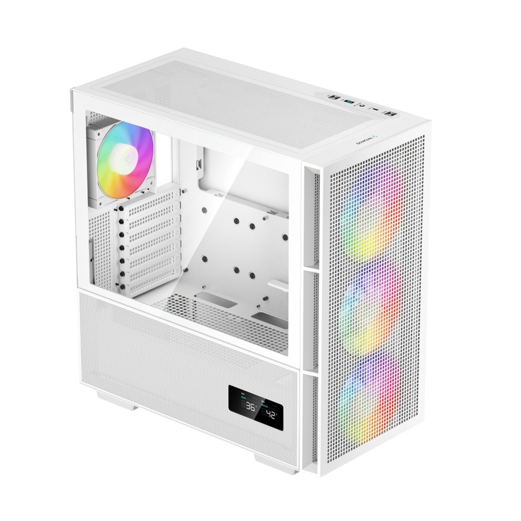 Gabinete DeepCool CH560 DIGITAL WH Midi-Tower ATX/EATX/Micro-ATX/Mini-ITX USB 3.0 Sin Fuente 4 Ventiladores Instalados