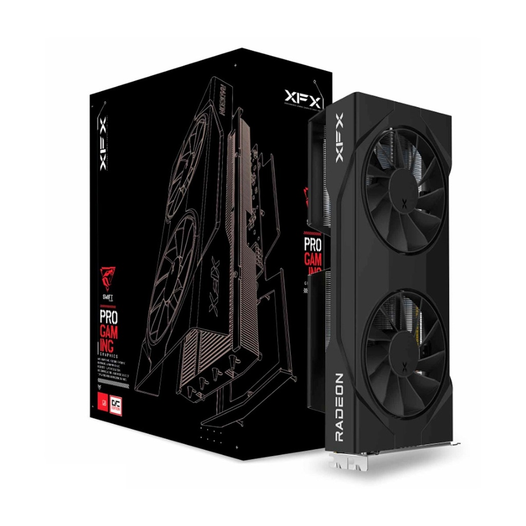 Tarjeta De Video XFX Swift RX9060XT OC 8GB GDDR6 1900MH 2x DisplayPort HDMI