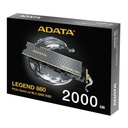 Unidad De Estado Solido SSD Adata Legend 860 2TB M.2 5000 Mb/s Escritura 6000 Mb/s Lectura PCI Express 4.0