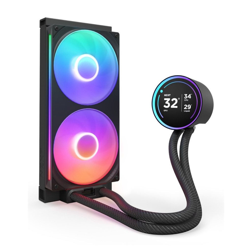 Enfriamiento Líquido Para CPU NZXT Kraken Elite 280 2x 140mm Hasta 2000RPM