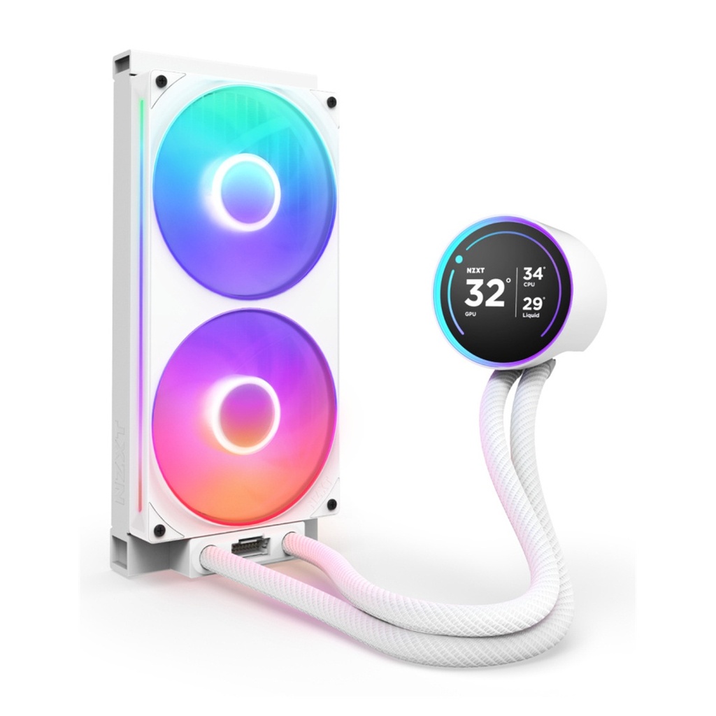 Enfriamiento Líquido Para CPU NZXT Kraken Elite 280 RGB 2x 140mm Hasta 2000RPM