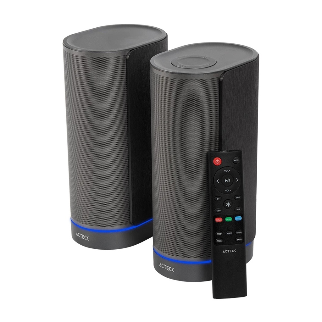 Bocina para Computadora Acteck Dynamic Exact X BS660 Alámbrico/Inalámbrico 2.0 Canales 50W RMS 2 Piezas