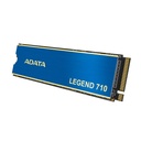 Unidad de estado sólido adata legend 710 256gb pcie gen3x4 m.2 2280 - con disipador de aluminio. aleg-710-256gcs