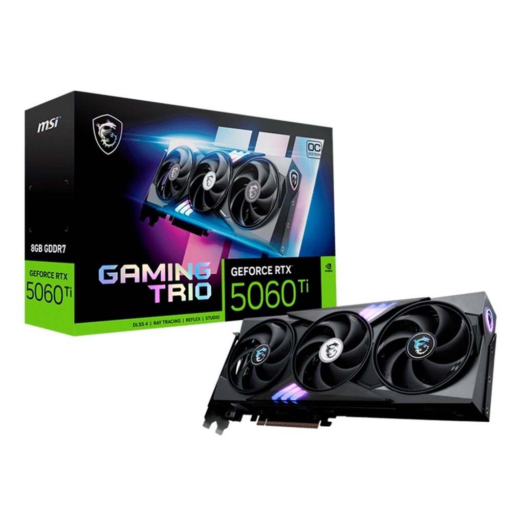 Tarjeta De Video MSI Nvidia Geforce RTX 5060 TI 8G Gaming Trio OC PCI-e4 x 8
