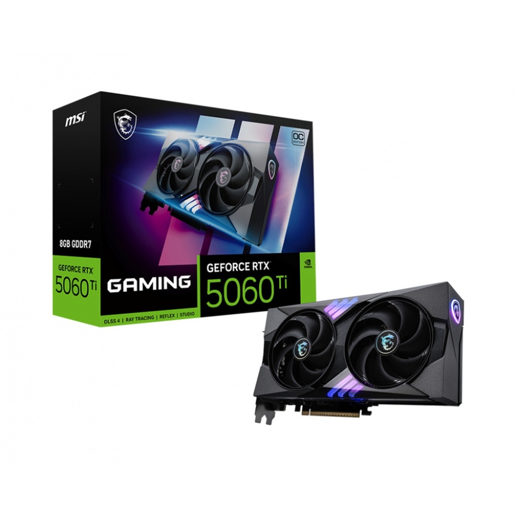 Tarjeta de Video MSI NVIDIA GeForce RTX 5060 Ti 8G GAMING OC 8GB 128-bit GDDR7 PCI Express x16 5.0
