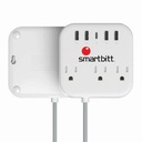 Multicontacto Smarbitt SBSS-B3-5U 3 Contactos 1x USB C 4x USB A 5V 3A