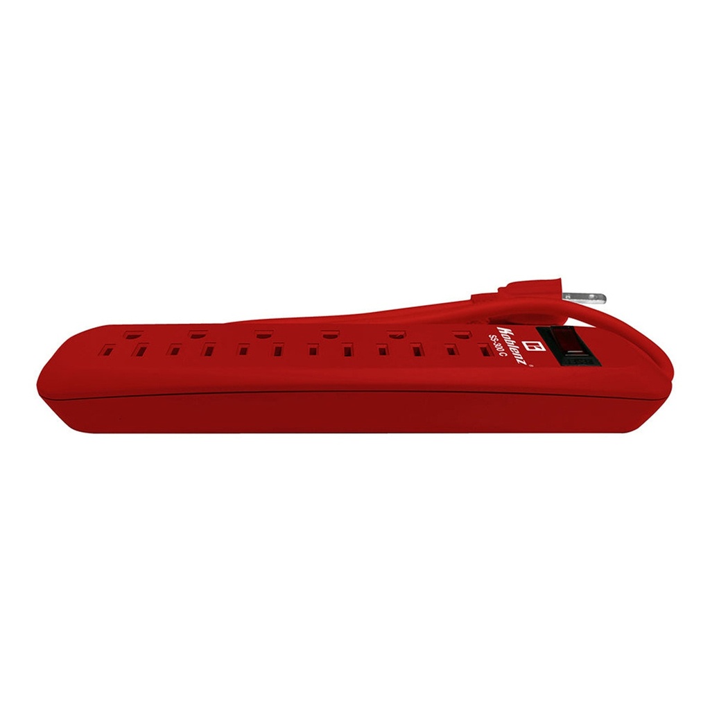 Supresor Rojo Koblenz SS-300-C 300 Joules 6 Contactos Aterrizados Switch On/Off 