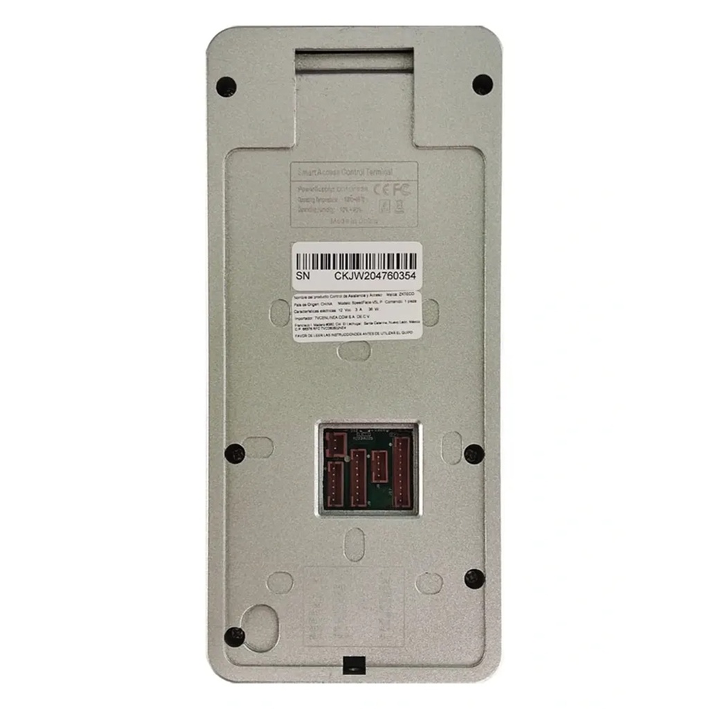 Control de Acceso y Asistencia Biométrico ZKTeco SpeedFace-V5L 6.000 Usuarios 6.000 Huellas 6.000 Rostros RS-485 