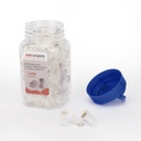 Plugs Modulares RJ-45 Hikvision Cat5e Bote con 100 Piezas Transparentes 