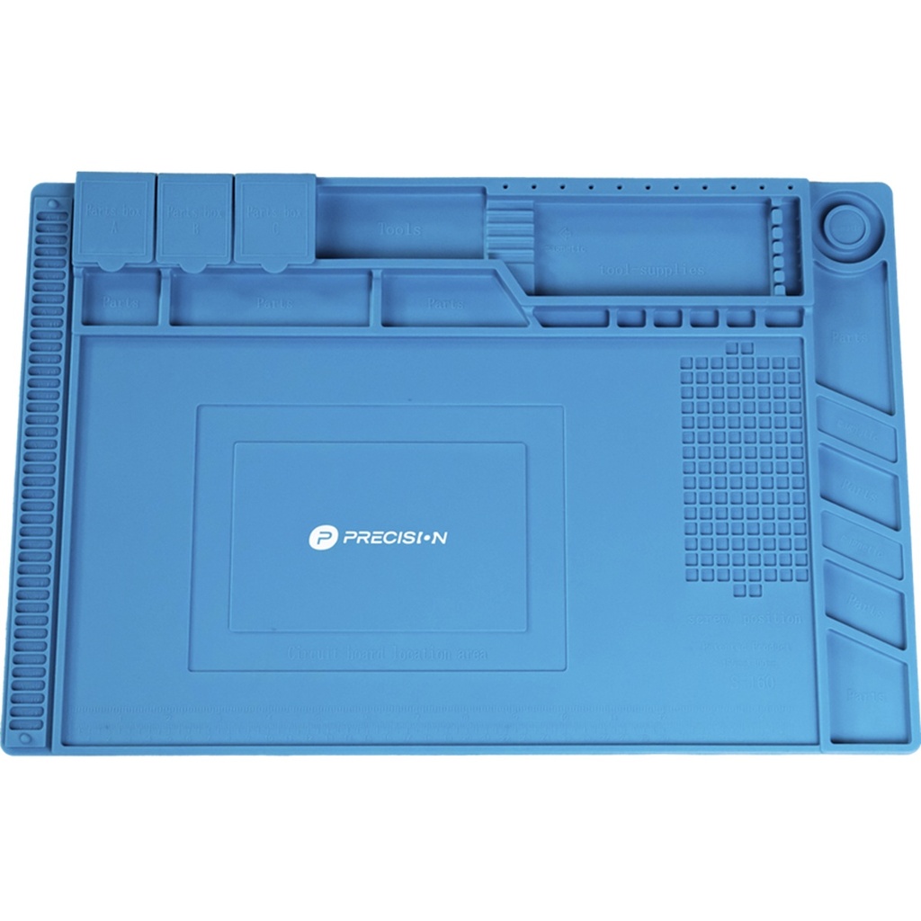 Tapete De Silicona Precision PST-S03-001 Resistente Al Calor Con Areas Magnéticas Y De Almacenamiento De Componentes