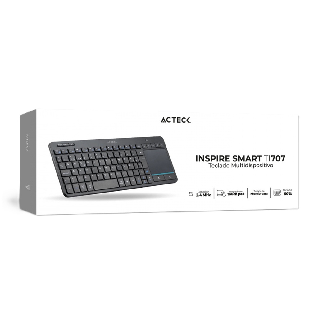 Teclado Acteck Inspire Smart TI707 60% Inalámbrico RF Bluetooth Español