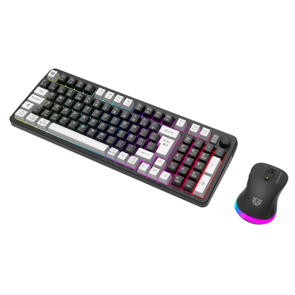 Kit Gamer de Teclado y Mouse Balam Rush Squad Conquest Pro KG525 Inalámbrico RF Bluetooth Español
