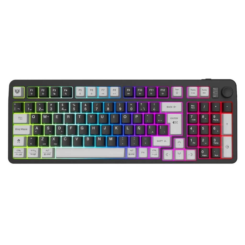 Kit Gamer de Teclado y Mouse Balam Rush Squad Conquest Pro KG525 Inalámbrico RF Bluetooth Español