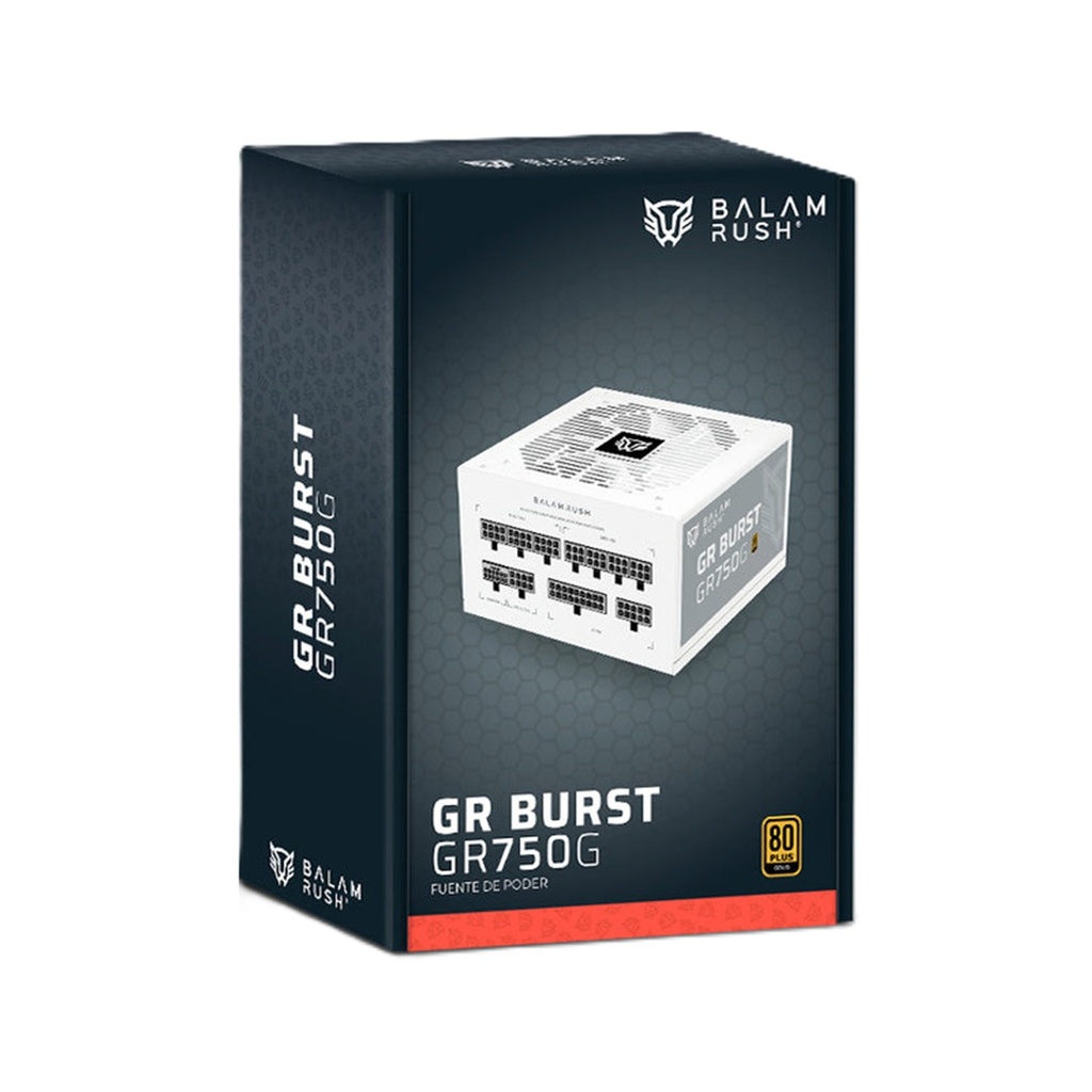Fuente de Poder Balam Rush GR Burst GR750G 80 PLUS Gold Modular 24-pin ATX 120mm 750W