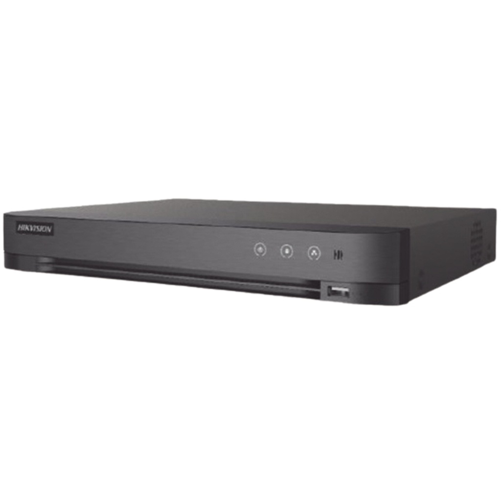 DVR 24 Canales Hikvision IDS-7216HQHI-M1/XT Para 1 Discos Duros máx. 10TB 1x USB 2.0 1x RJ-45