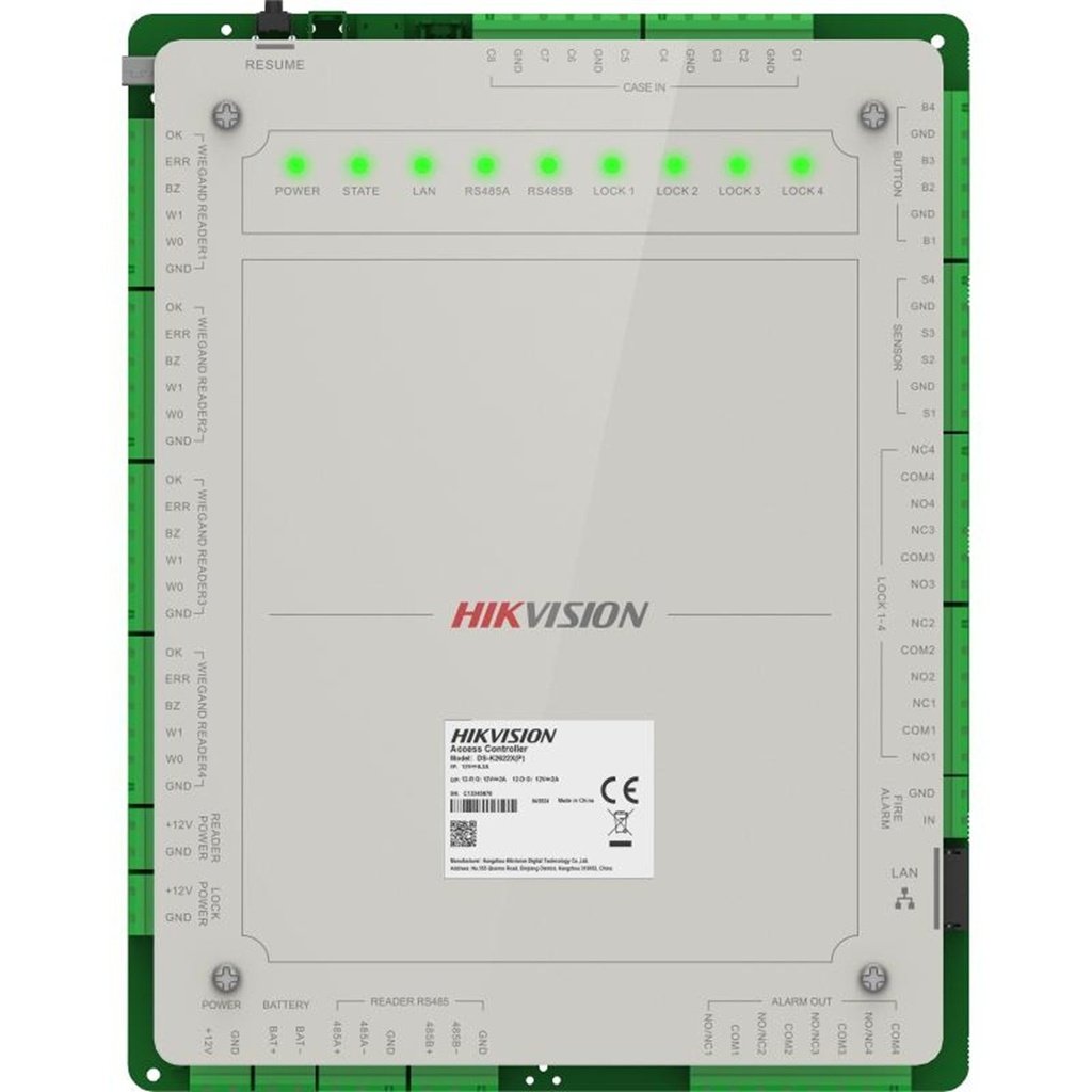 Lector de Tarjetas de Proximidad Hikvision DS-K2624X RS-485 100.000 Usuarios Para Interior