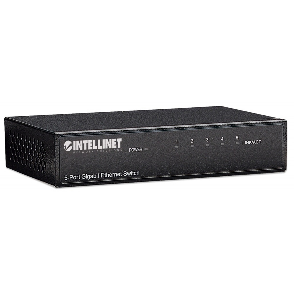 Switch Intellinet Gigabit Ethernet 530378 5 Puertos 10/100/1000Mbps 1024 Entradas No Administrable 