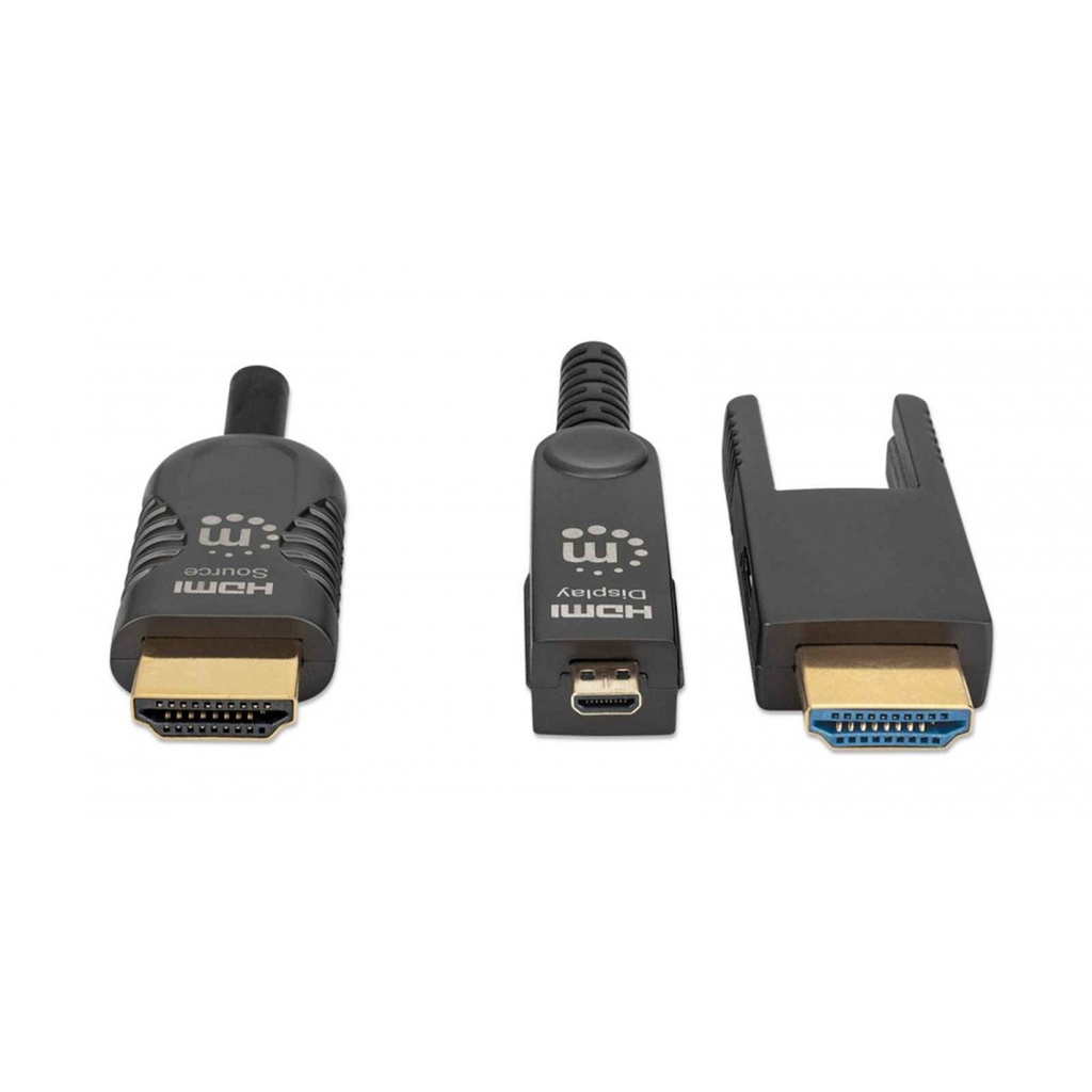 Cable Desmontable HDMI Óptico Manhattan HDMI-A - HDMI-D 4K 60Hz 20 Metros