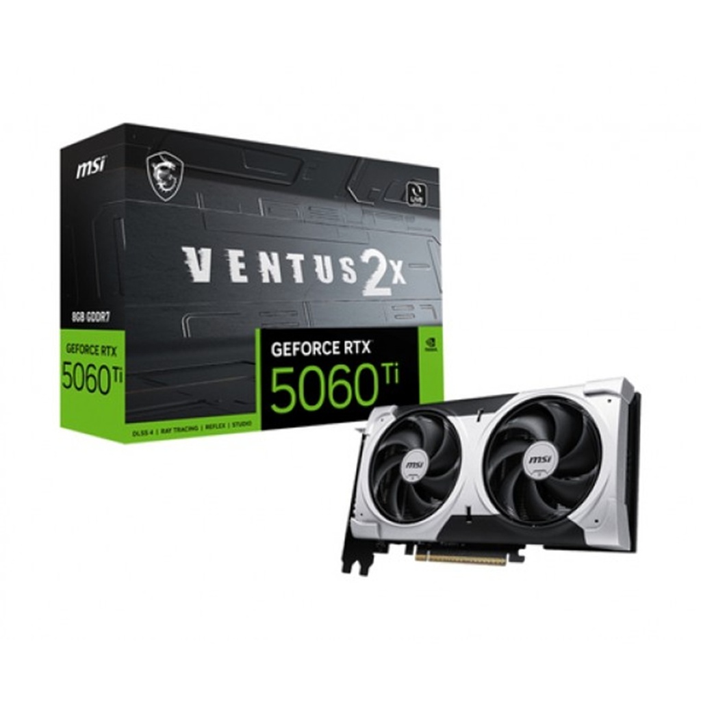 Tarjeta De Video MSI GeForce RTX 5060 Ti 8g Ventus 2x Plus 128 Bit GDDR7 1x HDMI 3x DisplayPort Pcie 5.0
