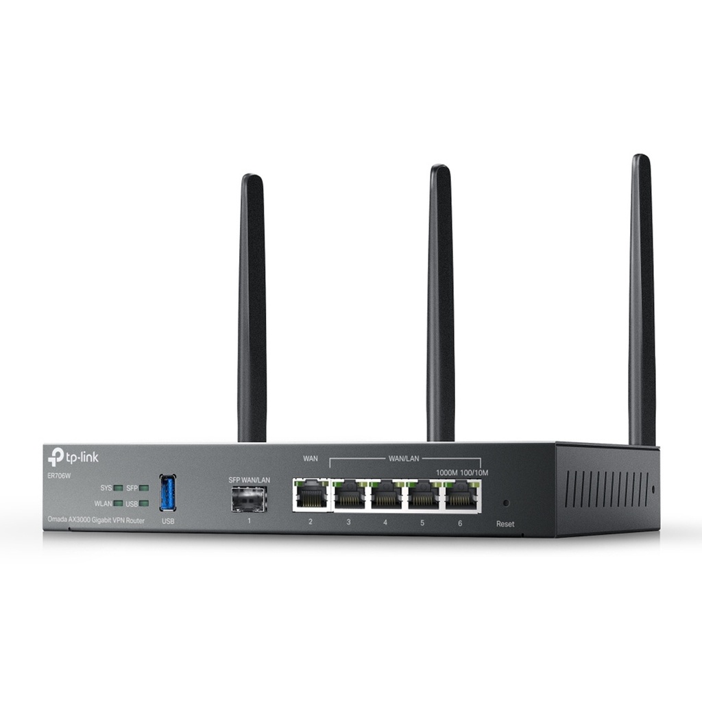 Router TP-Link Gigabit Ethernet Omada AX3000 Alámbrico 2402 Mbit/s 2.4GHz con 3 Antenas Externas de 3.4dBi 