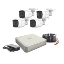 Kit de Vigilancia Hikvision HL1080PS(C) de 4 Cámaras CCTV Bullet con Grabadora de 5 Canales 