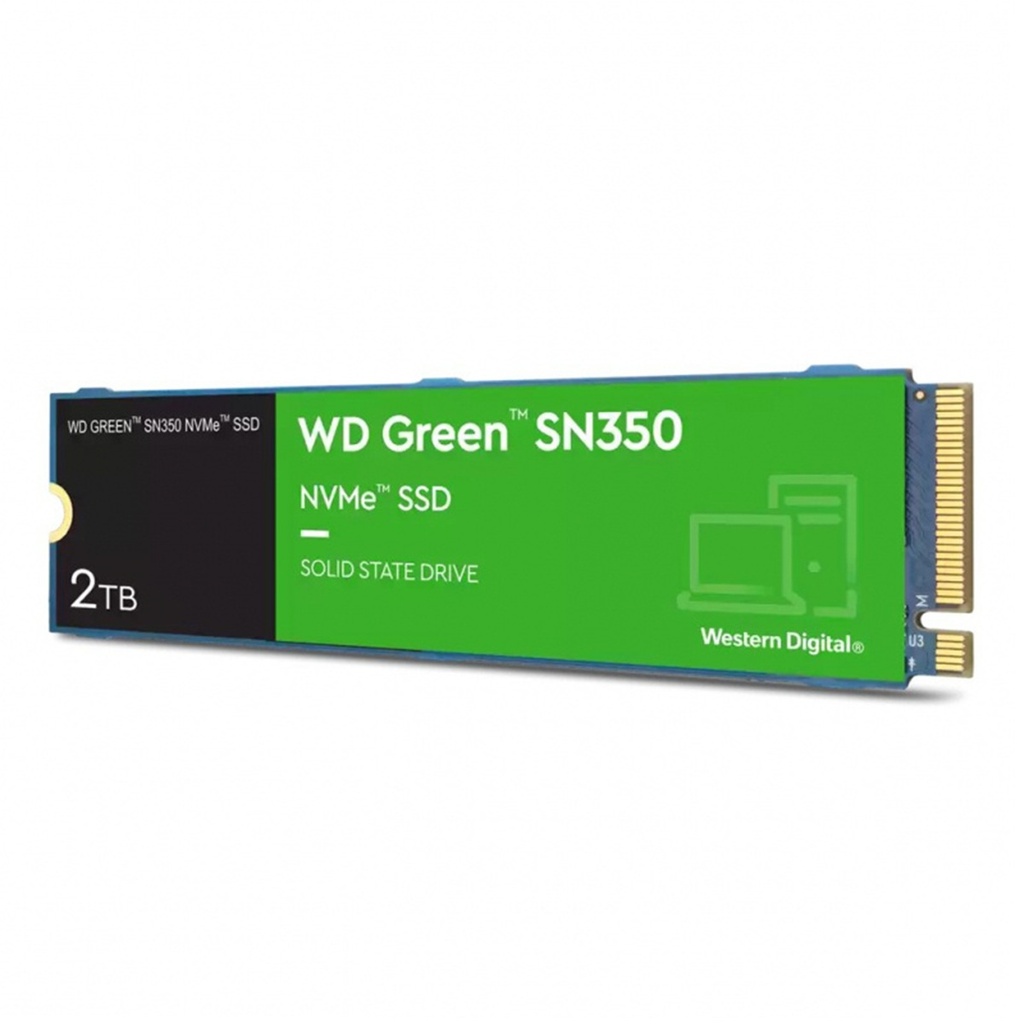 Unidad SSD WD Green SN350 NVMe 2TB M.2 3000 MB/s Escritura 3200 MB/s Lectura PCI Express 3.0