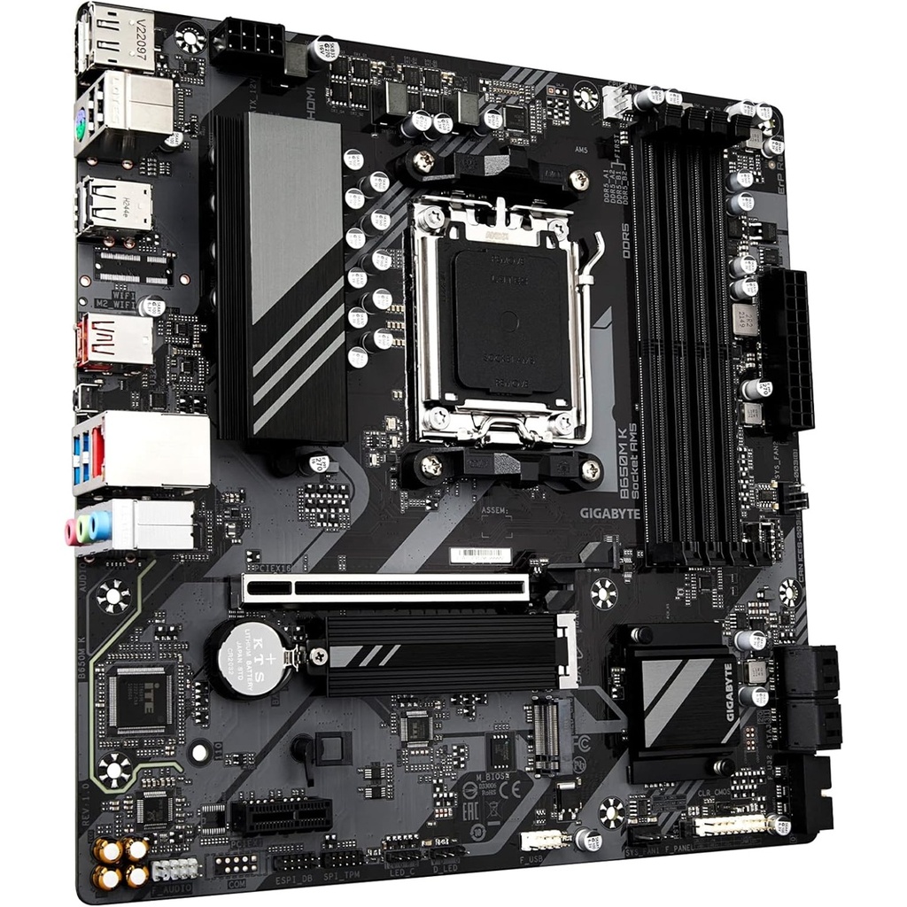 Tarjeta Madre Gigabyte B650M K Micro-ATX AM5 AMD B650 128GB DDR5 HDMI/DP para AMD 