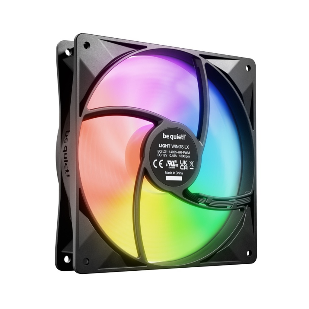 Ventilador Be quiet! BL129 Light Wings LX 140mm 1800RPM ARGB