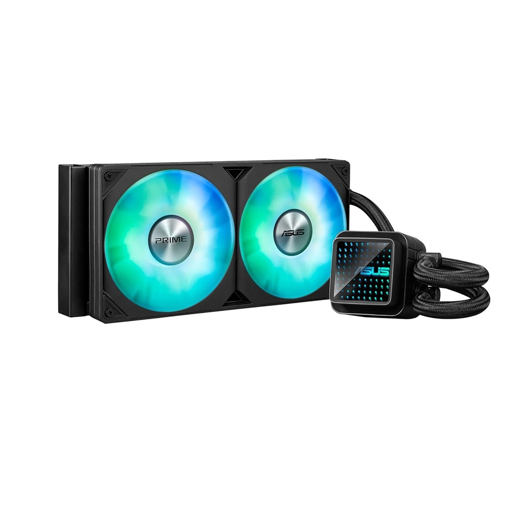 Enfriamiento Líquido Para CPU ASUS PRIME LC 240 ARGB 2x 120mm Hasta 2500RPM