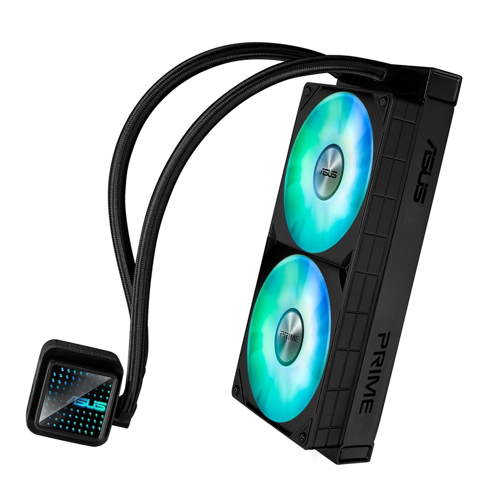 Enfriamiento Líquido Para CPU ASUS PRIME LC 240 ARGB 2x 120mm Hasta 2500RPM