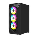 Gabinete Ocelot Gaming POLYGON-E5 Midi-Tower ATX/Micro-ATX/Mini-ITX USB 2.0/3.0 Sin Fuente 4 Ventiladores Instalados