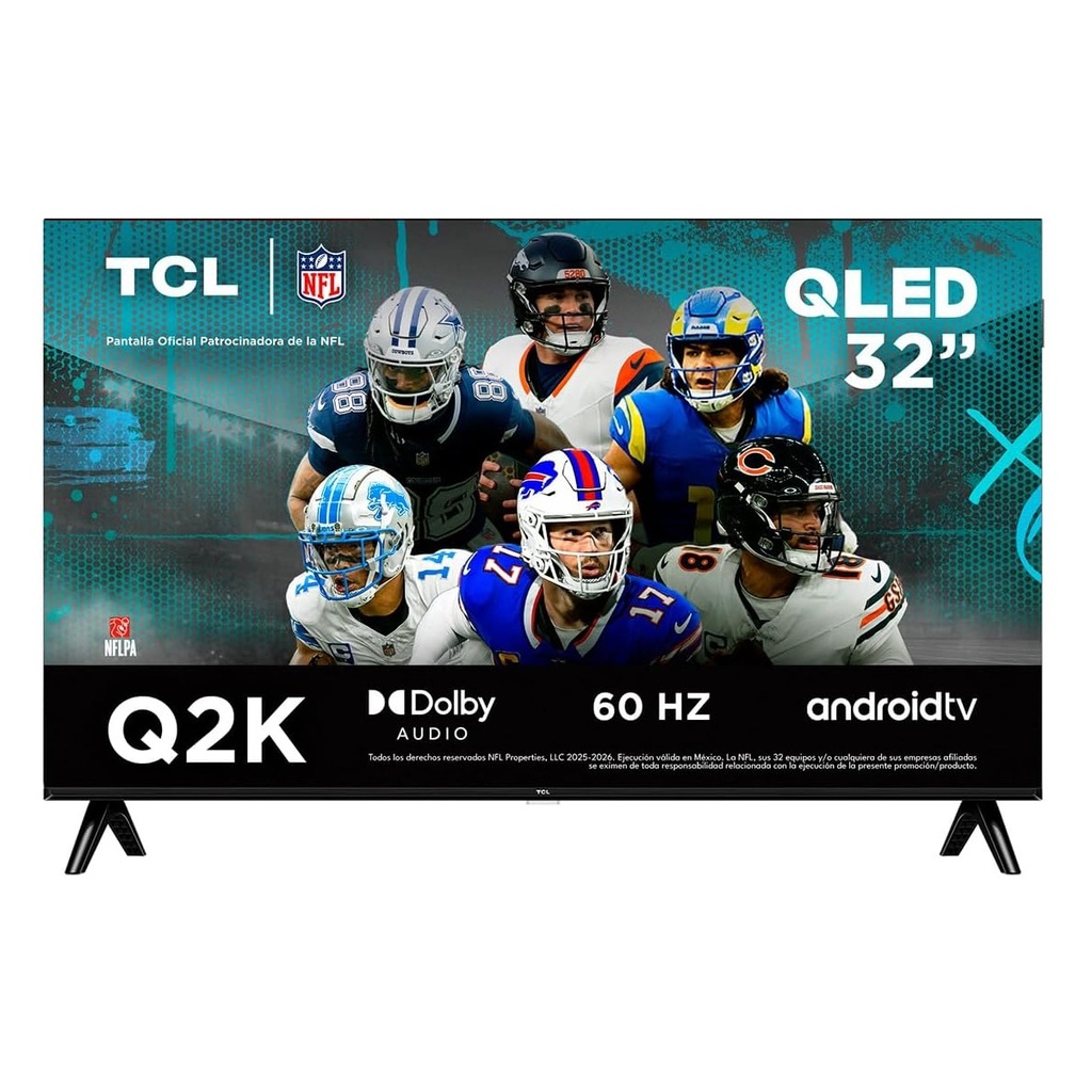 Televisor TCL 32" Qled HDR10 Dolby Audio Sistema Audio TV 