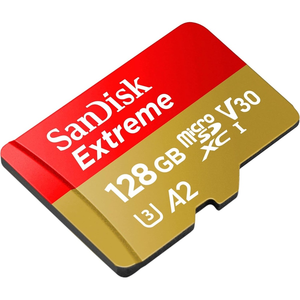 Memoria Flash SanDisk Extreme 128GB MicroSDXC UHS-I Clase 10 Con Adaptador