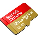 Memoria Flash SanDisk Extreme 128GB MicroSDXC UHS-I Clase 10 Con Adaptador